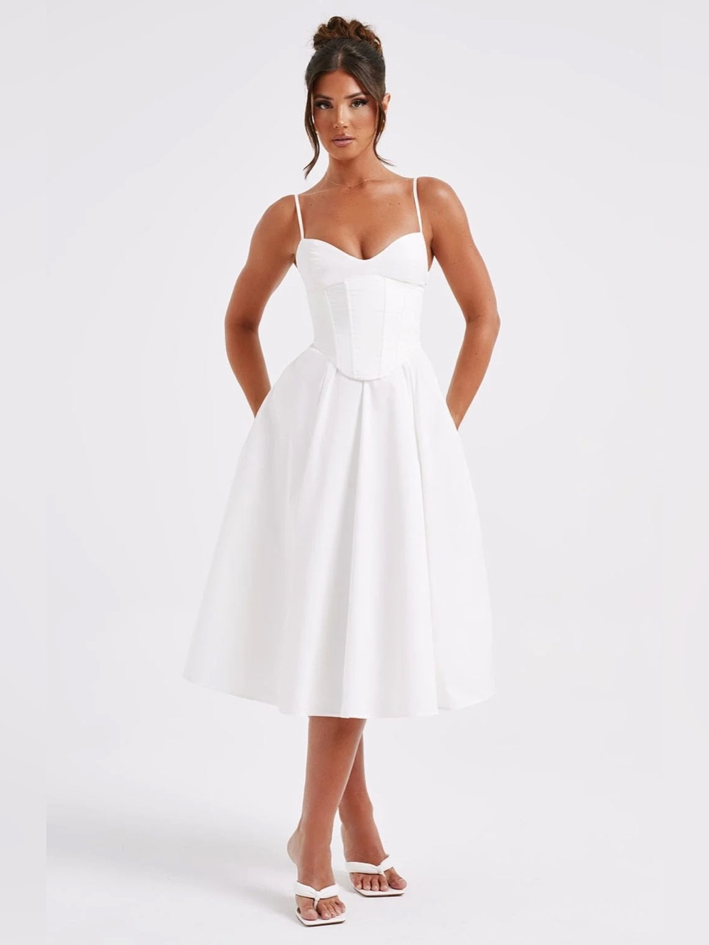 Babyboo Mariella Midi Dress - Ivory Size S Bridal Feminine Dress